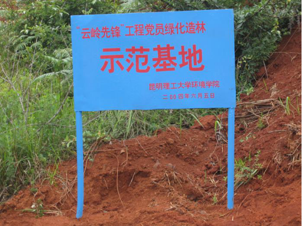 "云岭先锋"工程党员绿化造林示范牌
